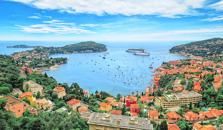 panoramic view french riviera