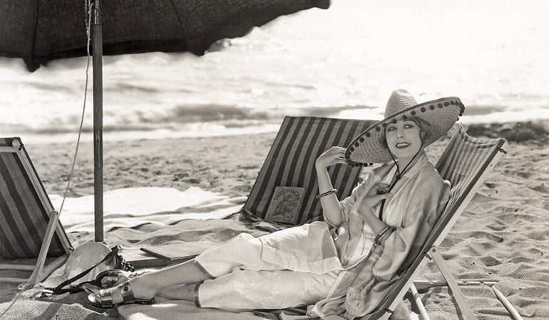 retro french riviera beach