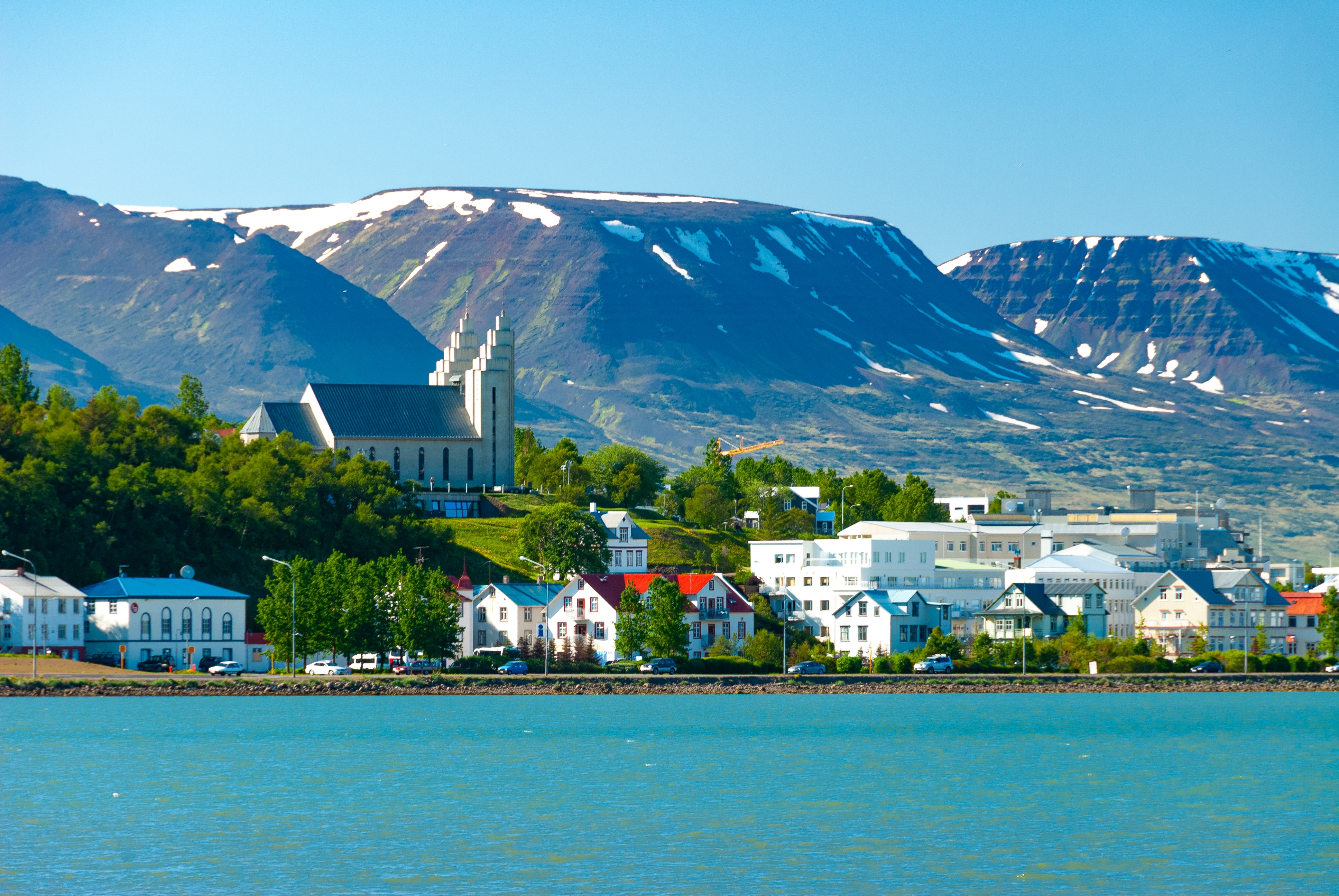 Waterfront of Iceland's second largest city, Akureyri