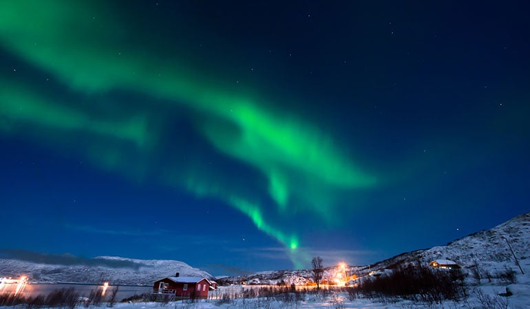 train journeys in Europe northern lights