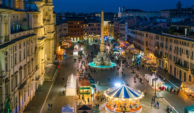 piazza navona christmas market rome