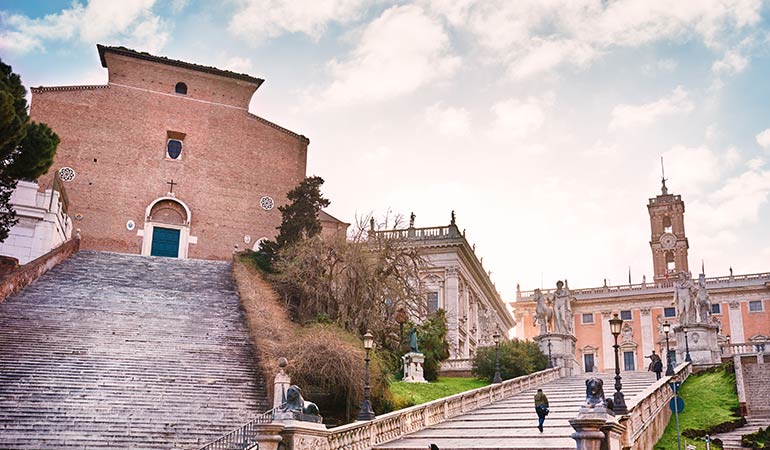visiting Rome at Christmas Santa Maria Aracoeli.