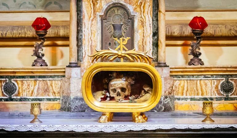 skull of st valentine 