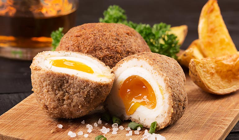 London pub food menu scotch egg