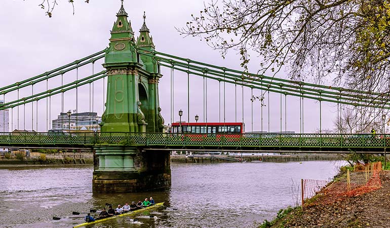 best pub food London Hammersmith bridge 
