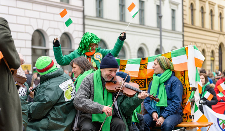 st patrick's day float