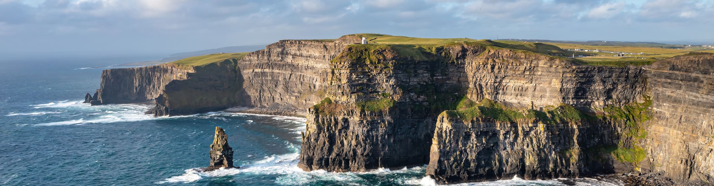 Aerial view of the Cliffs of Moher 