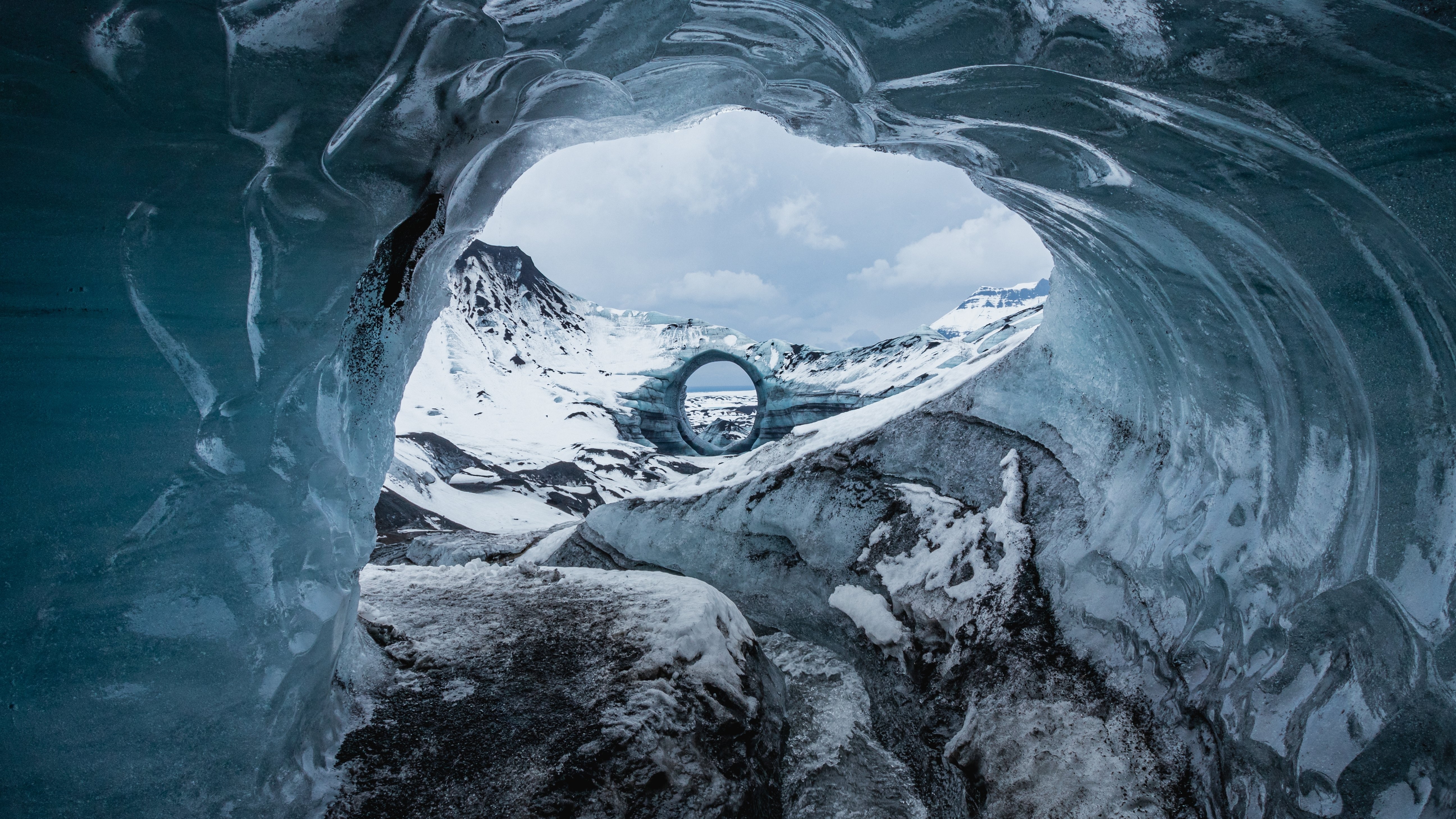 The Katla Ice Cave Arch at Mýrdalsjökull Glacier in Iceland