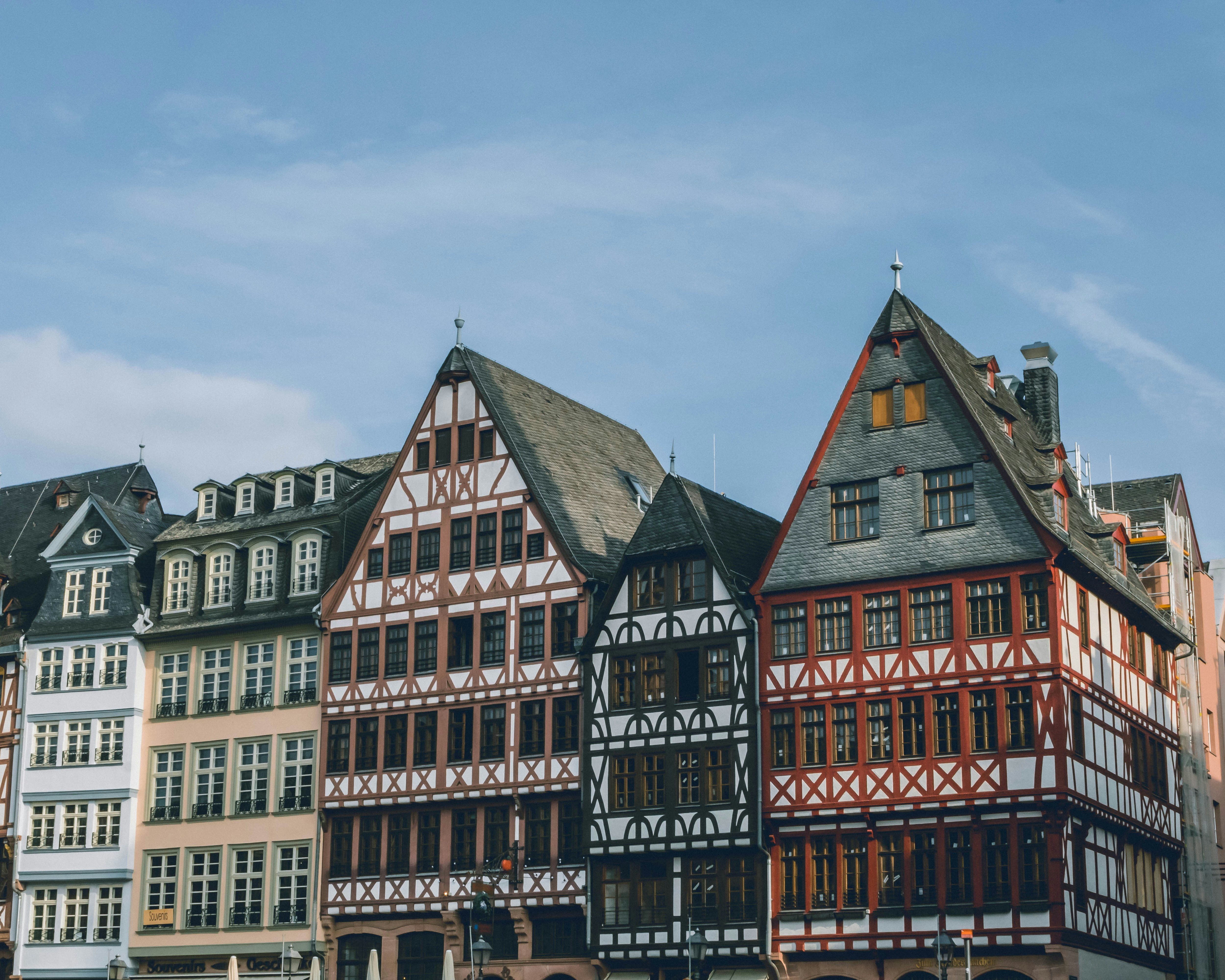 Traditional building facades in Frankfurt, Germany