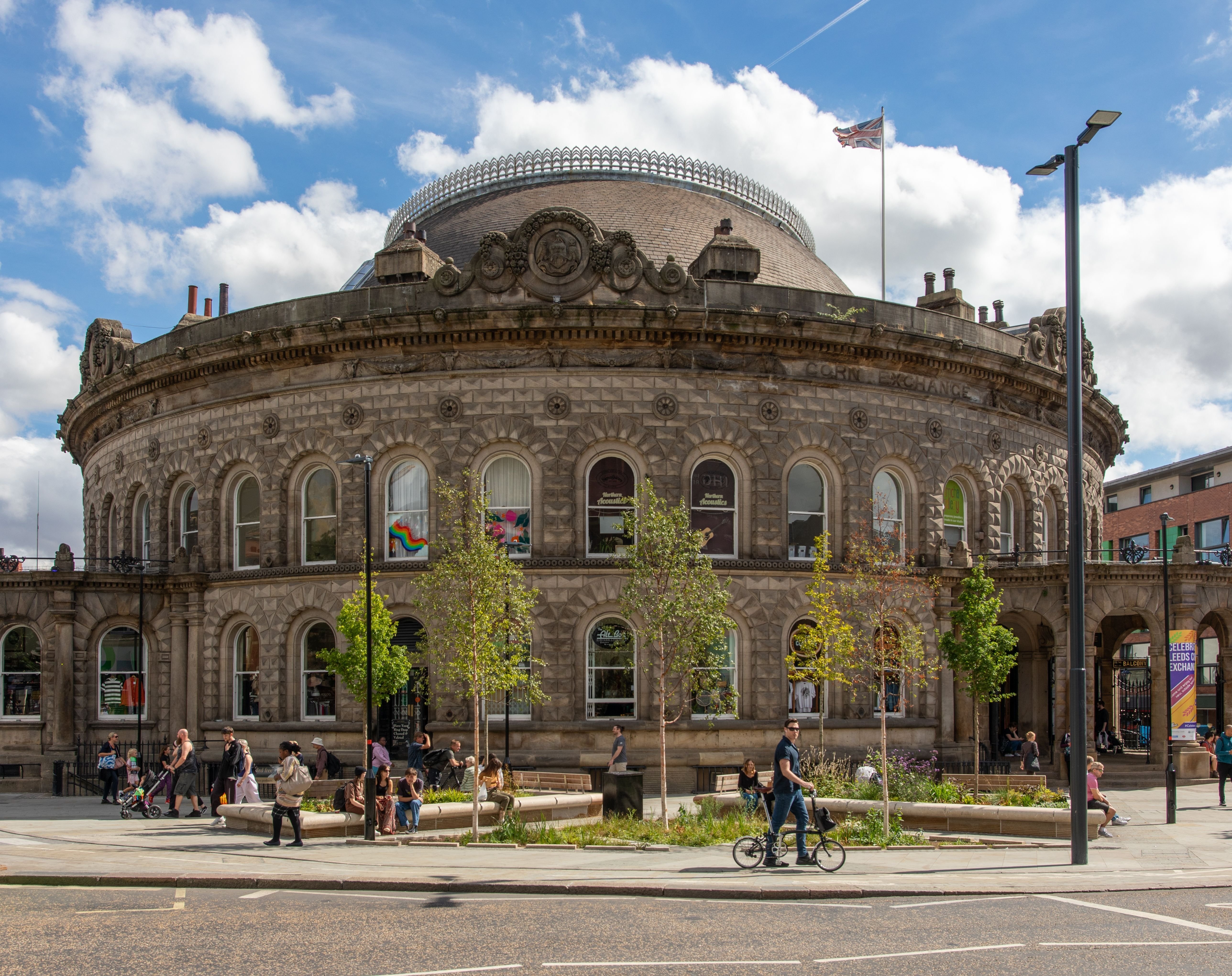 Leeds Corn Exchange on a sunny day 