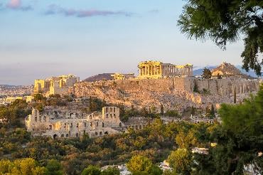 View of the Acropolis in Athens, Greece