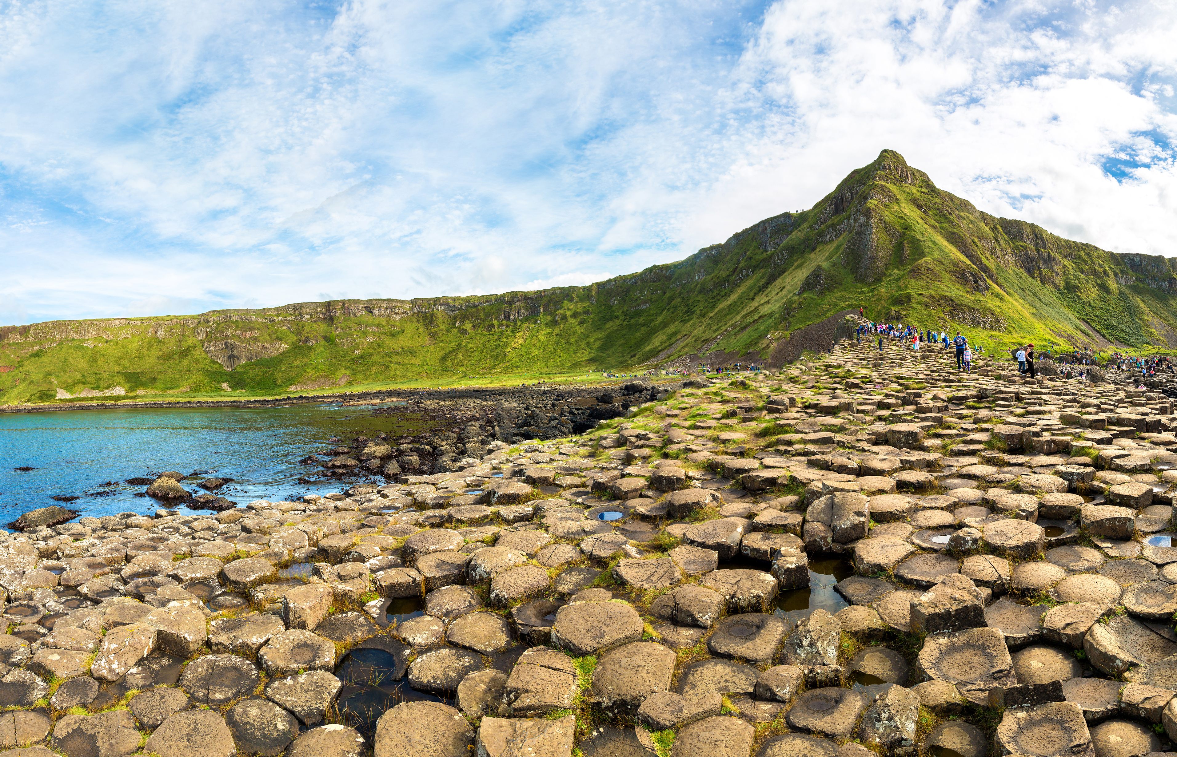Giant's Causeway on a beautiful summer day, Northern Ireland