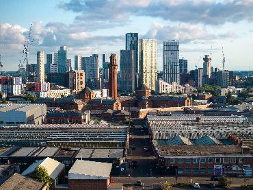 Skyscraper skyline of Manchester, England