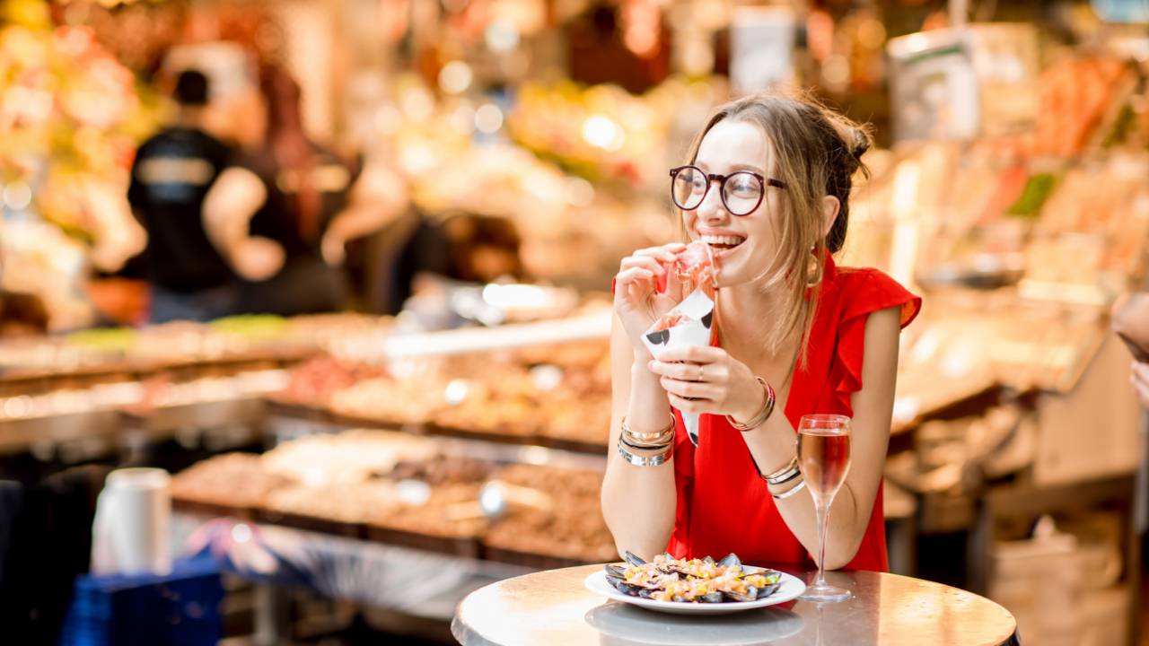 Food market in Barcelona