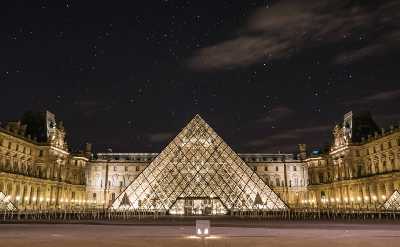 Louvre Pyramid Night