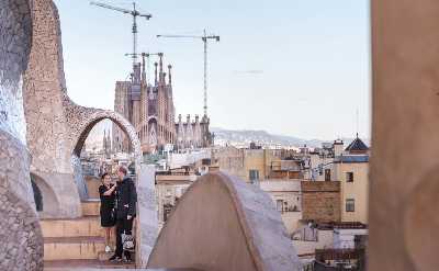 Sagrada Familia views from Casa Milà