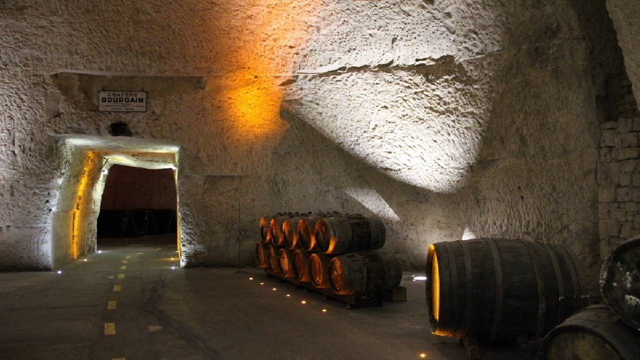 Visit the champagne cellars of Veuve Clicquot