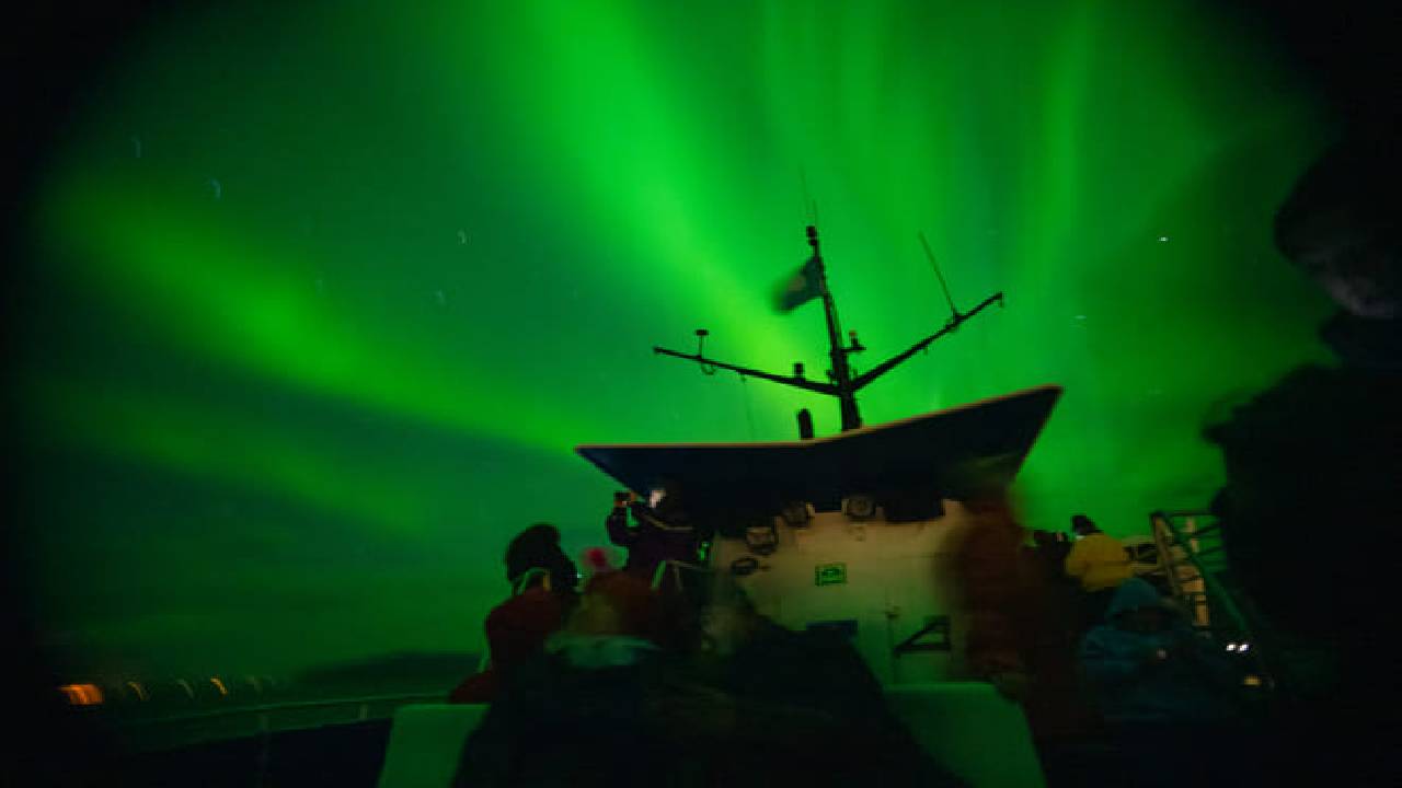 Northern Lights by Boat