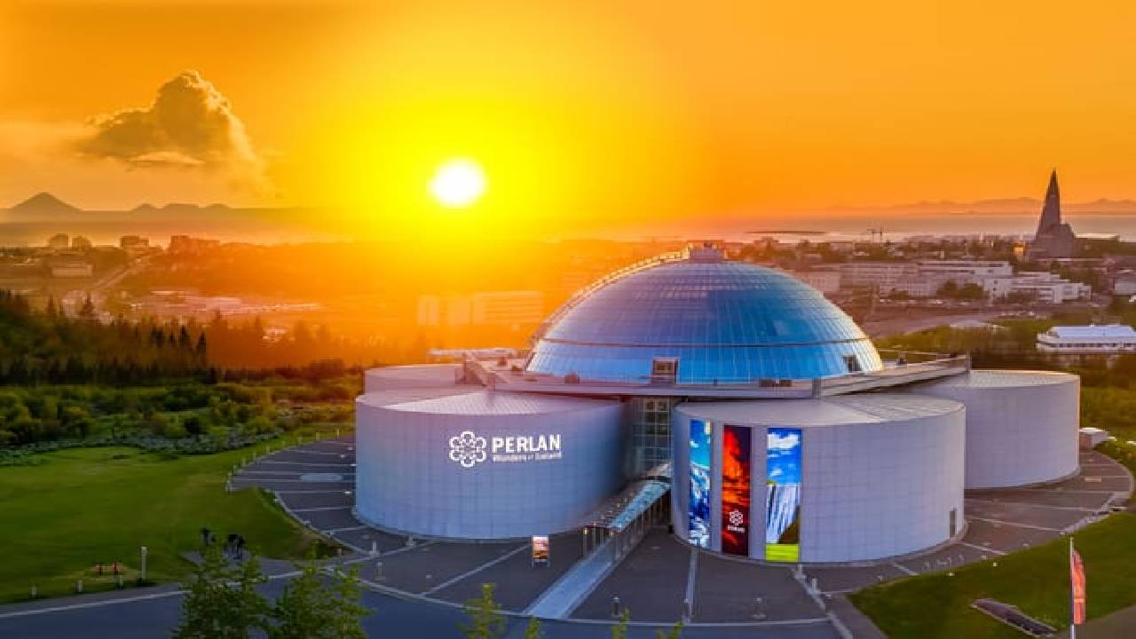 Perlan Sign Perlan Museum and Ice Cave Experience, Reykjavik