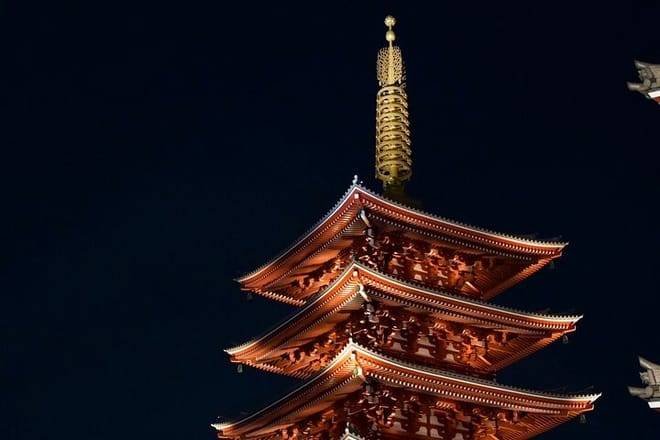 Asakusa Night Evening Walking Tour with English-Speaking Guide